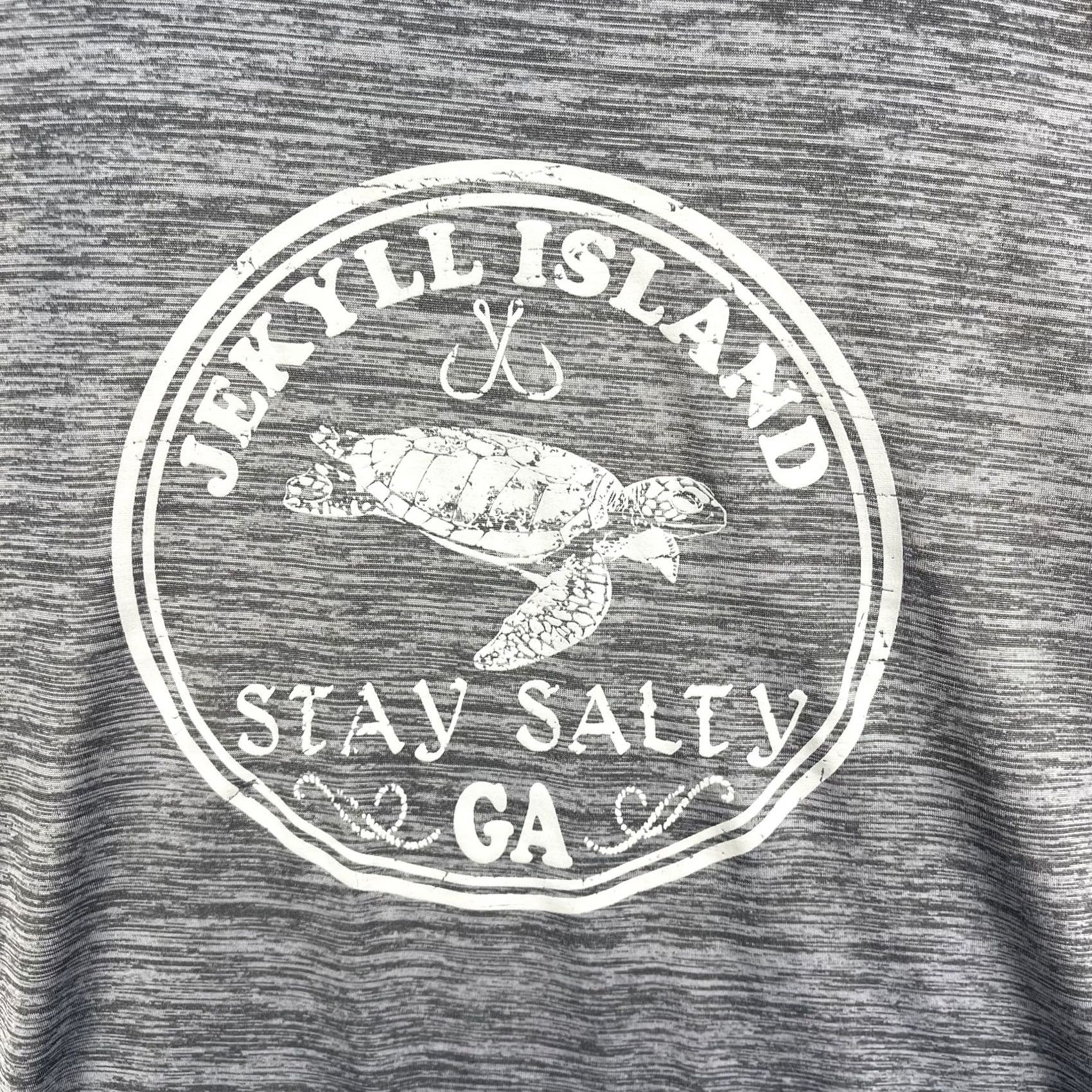 Vintage Banana Boat Shirt Mens 2XL Gray UPF 50+ Turtle Logo Jekyll Island Stay Salty Long Sleeve Crew Neck T-Shirt Size US XXL / EU 58 / 5 - 3 Thumbnail