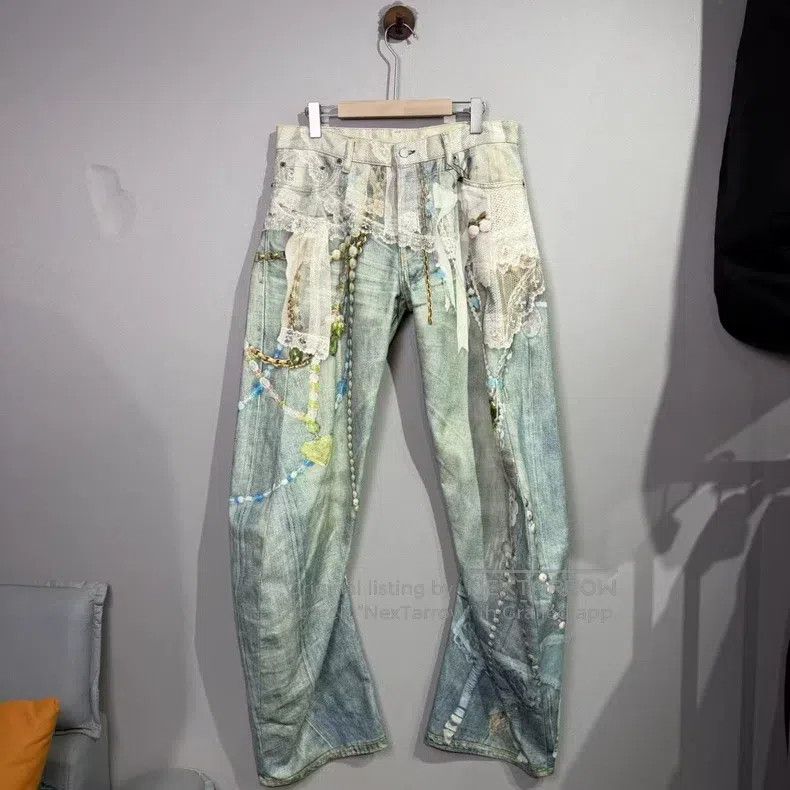 Acne Studios Acne Studios Curved Lace 3D Printed Jeans Size US 32 / EU 48 - 1 Thumbnail