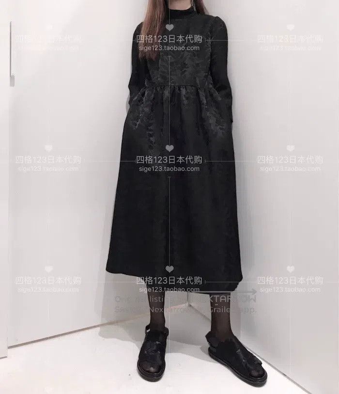 Comme Des Garcons Dark Floral Dress