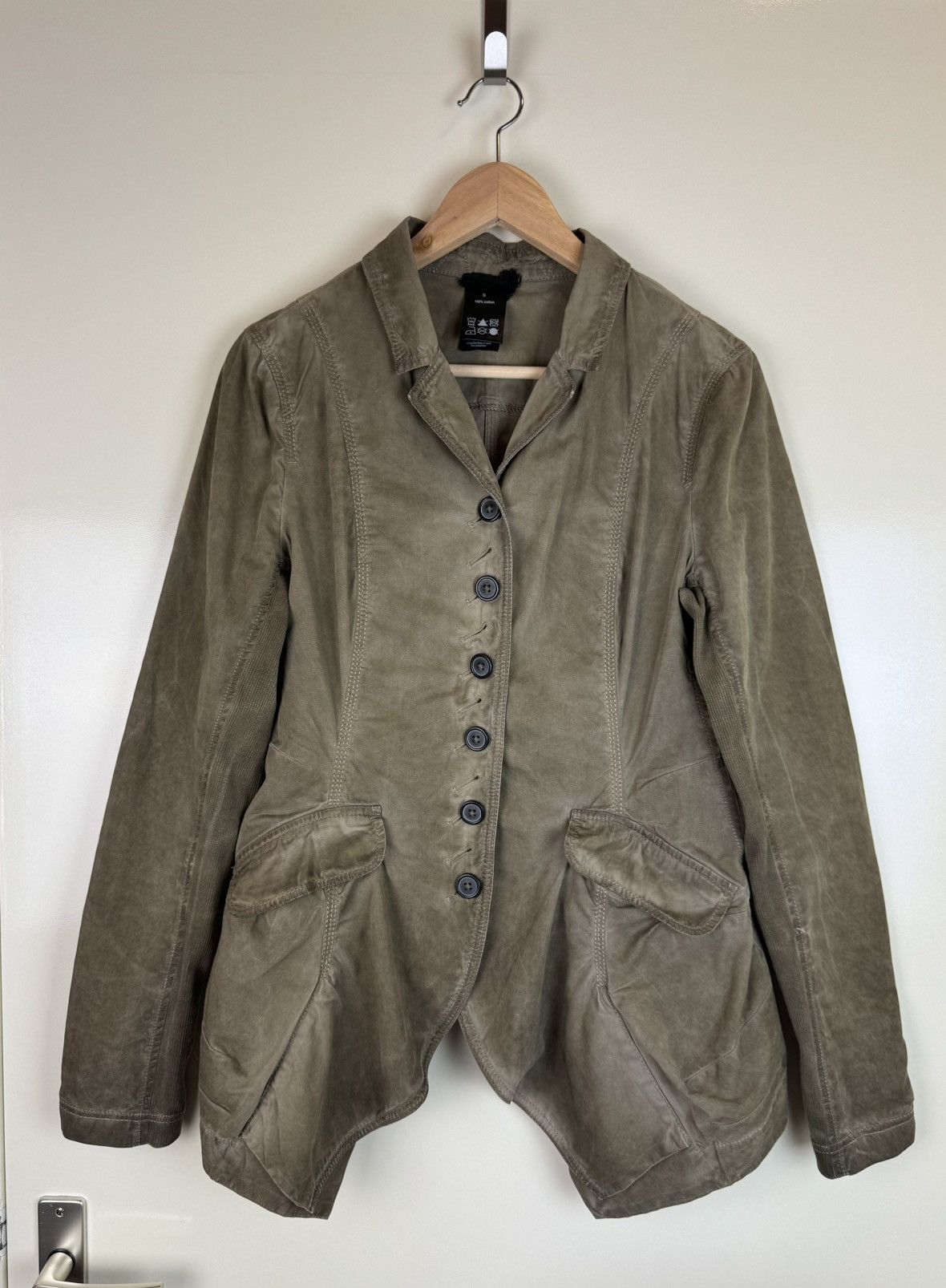 Rundholz Rundholz asymmetric tulip jacket cotton blazer khaki brown S Size S / US 4 / IT 40 - 1 Thumbnail