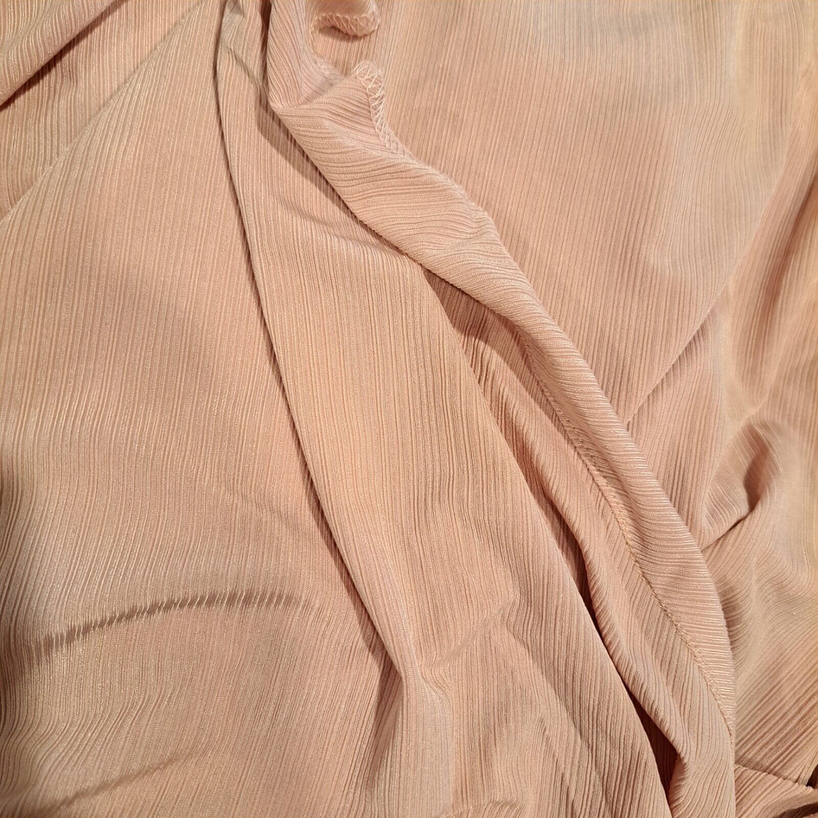 Other Miss Lili Pale Pink Wrap Top Blouse Snap Ribbed Plus Size 3X Size 3XL / US 20-22 - 11 Thumbnail