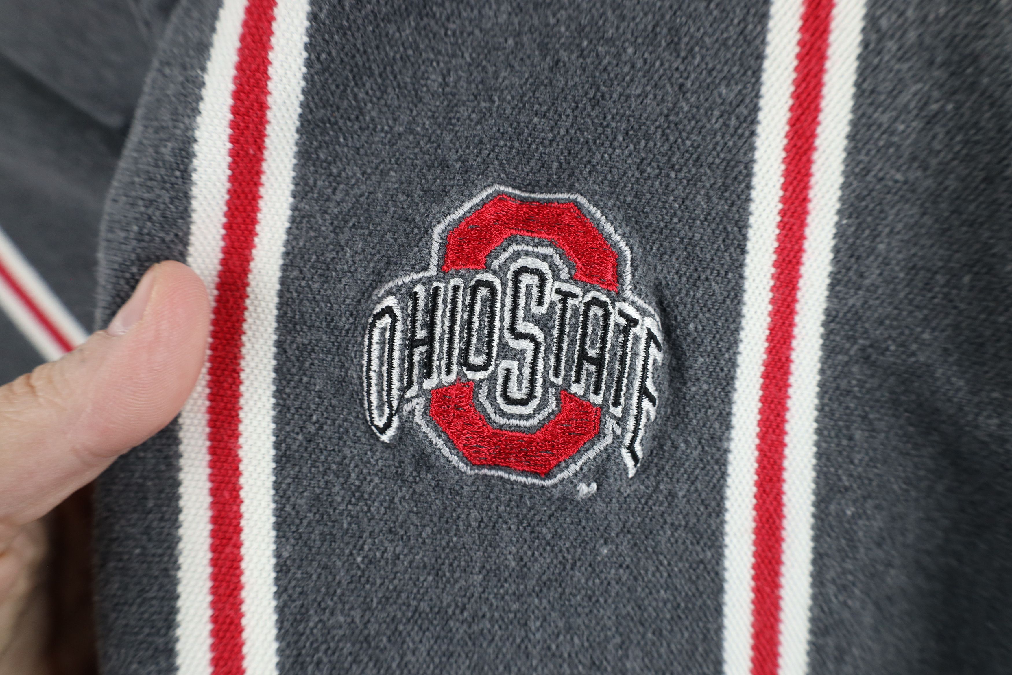 Vintage Vintage 90s Spell Ohio State University Striped Polo Shirt Size US XL / EU 56 / 4 - 6 Thumbnail