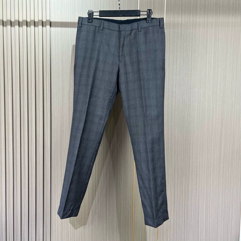 Prada Prada Gray wool plaid trousers 2503-Nextarrow Size 39" - 1 Thumbnail