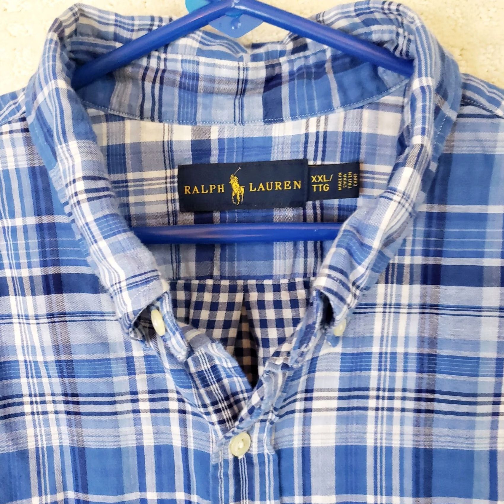 Ralph Lauren Ralph Lauren Men's Button-Up Shirt Plaid Long Sleeve Blue 2XL Size XXL Casual Workwear Size US XXL / EU 58 / 5 - 5 Thumbnail
