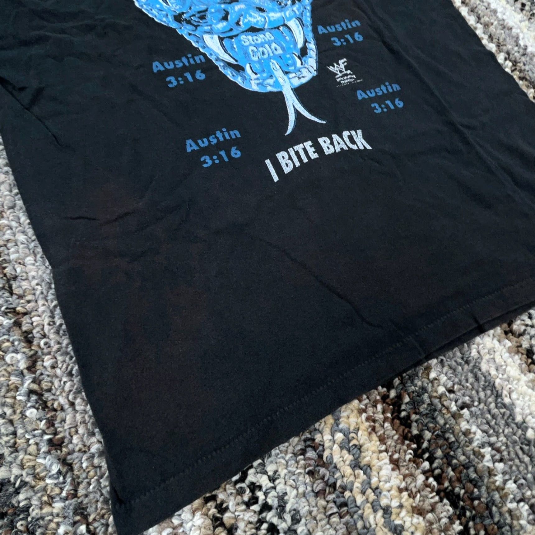 Vintage VINTAGE Stone Cold Steve Austin Shirt Men Large Black WWF Tee Single Stitch USA Shirt Size US L / EU 52-54 / 3 - 3 Thumbnail