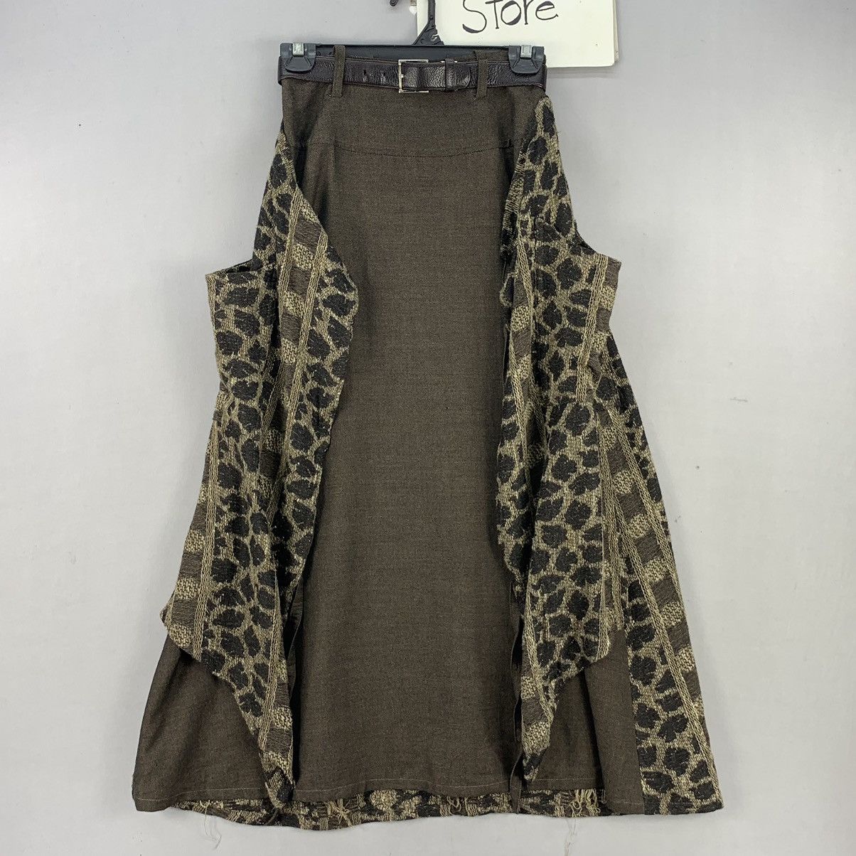 Very Rare Italian Mode Snake Skin Layer Overlay Punk Skirt