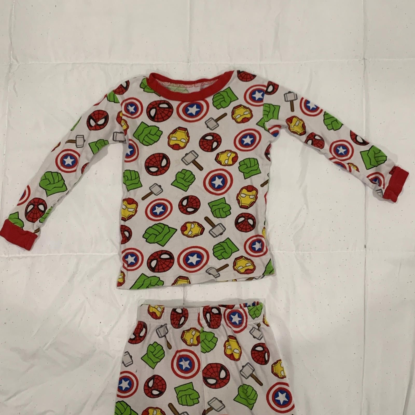 Marvel Comics Spider-Man, Iron Man, Marvel Kids' 2-Piece Pajama Set - 5T Size ONE SIZE - 4 Thumbnail