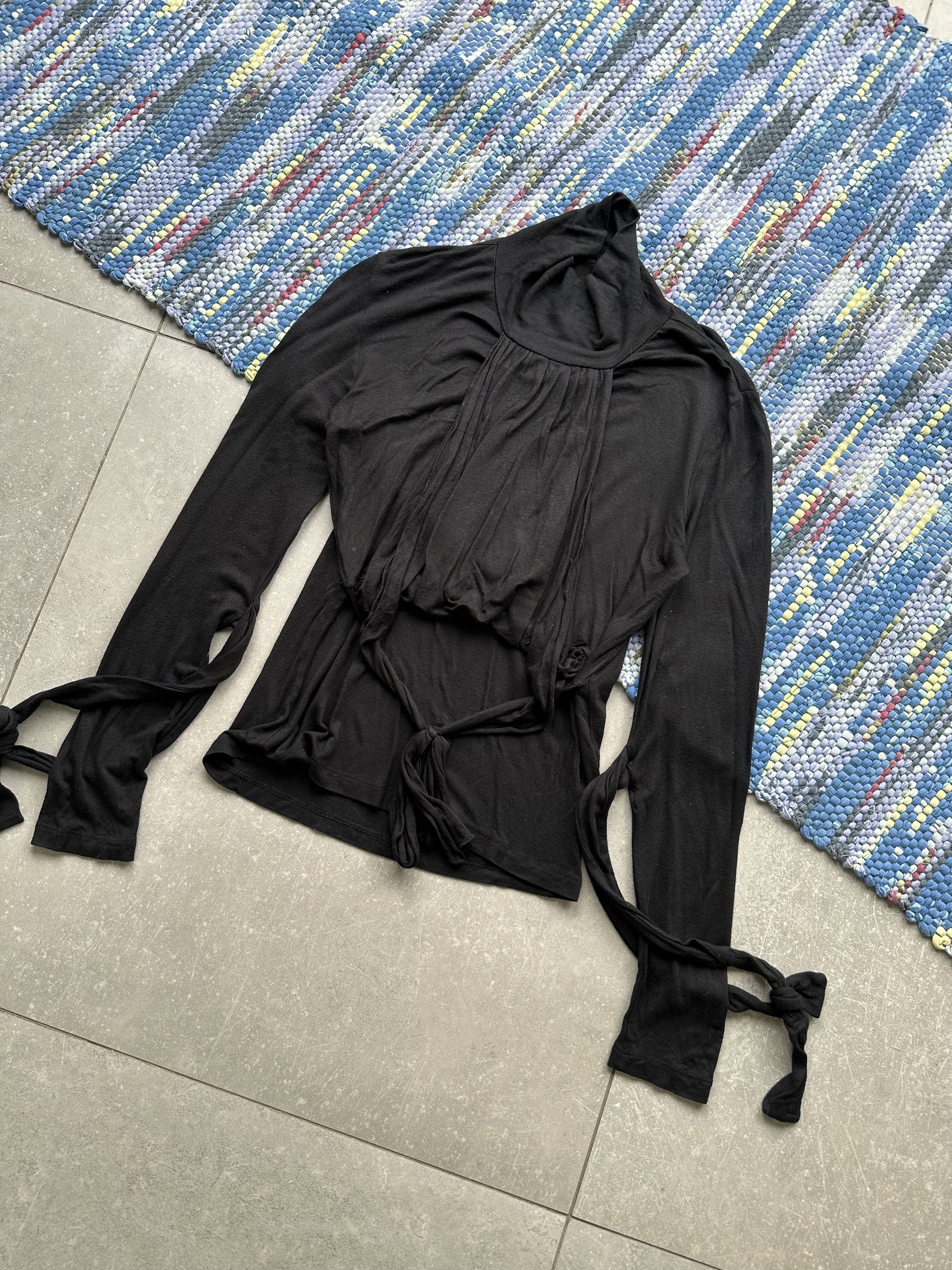 image of Avant Garde x Vintage Blouse With Bondage in Black, Women's (Size Medium)