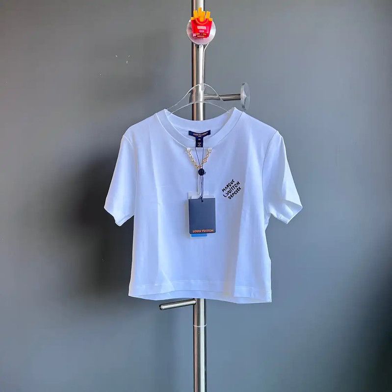 Louis Vuitton Louis Vuitton Women's White Cotton T-Shirt 0089 Size XS / US 0-2 / IT 36-38 - 1 Thumbnail