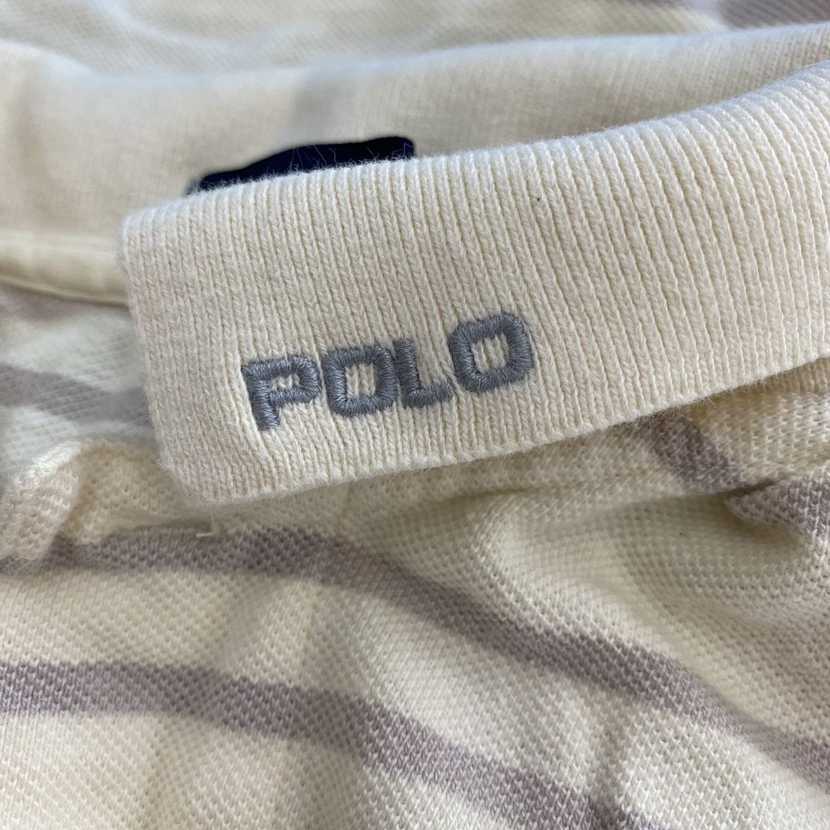 Polo Ralph Lauren POLO GOLF Ralph Lauren Stripes Design Cream Polo Shirt Size US S / EU 44-46 / 1 - 6 Thumbnail