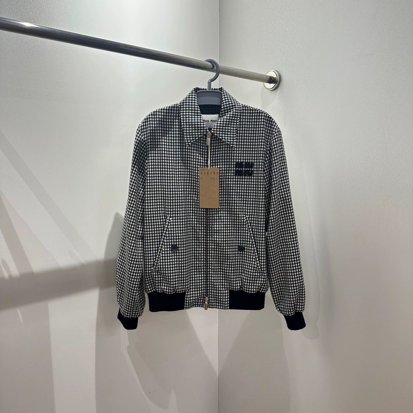 Miu Miu MIU MIU may722 houndstooth all over logo women's jacket 36 Size XS / US 0-2 / IT 36-38 - 1 Thumbnail