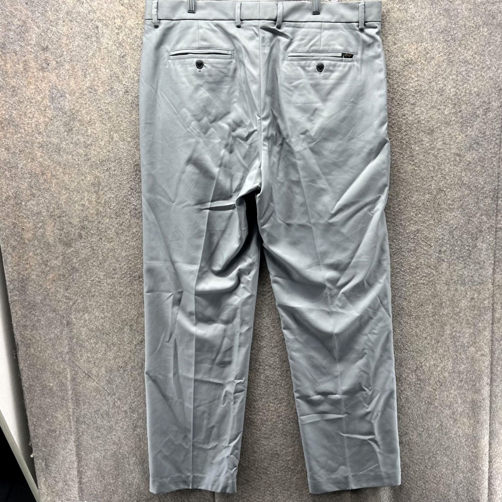 Vintage Greg Norman Pants Mens 38x32 Gray Golf Dress Flat Front Polyester Pants Mens Gray 38x32 Business Casual Flat Front Golf Wear Mens Size US 38 / EU 54 - 2 Thumbnail