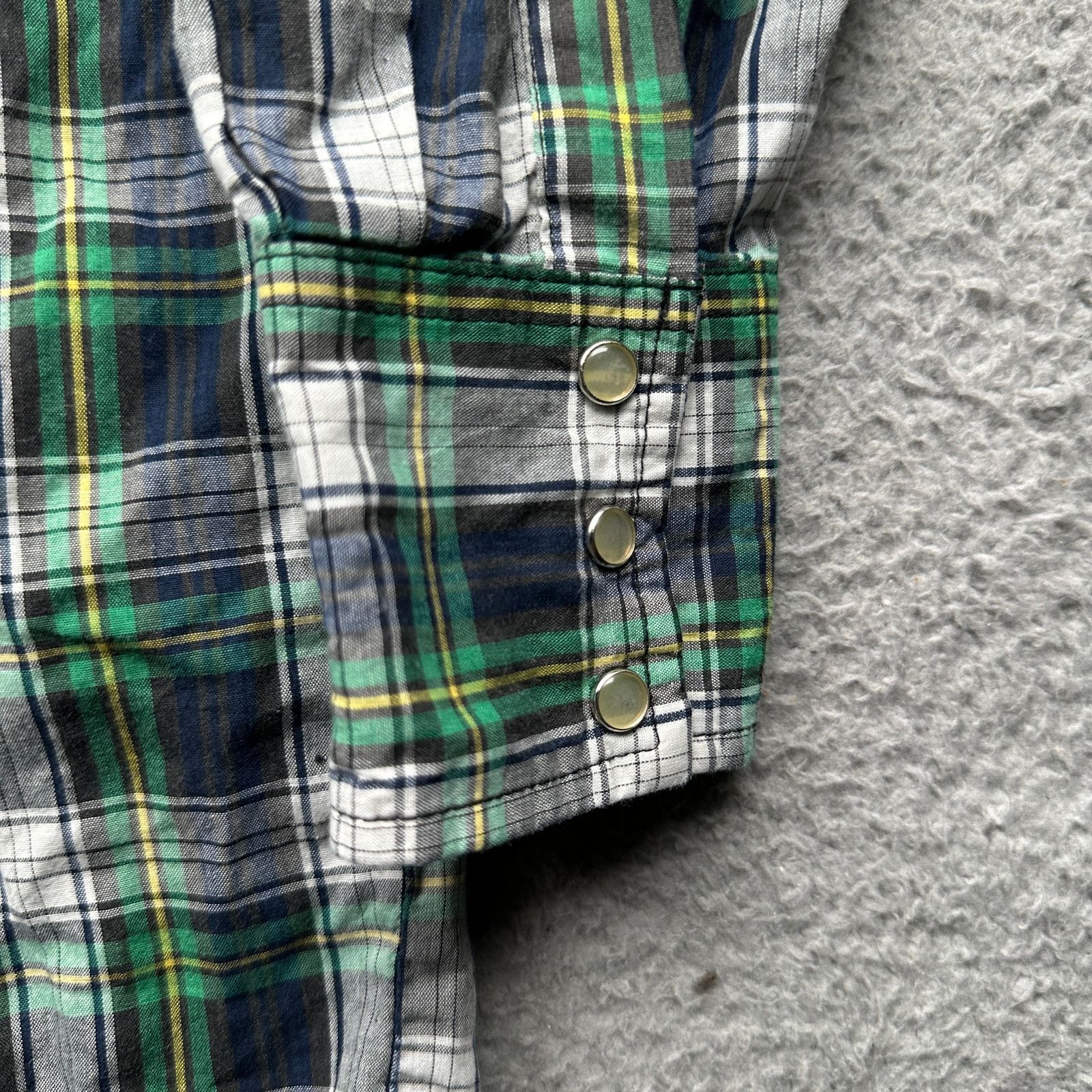 Wrangler Wrangler X-Long Tail 16.5 34 Plaid Green Shirt L Mens Green Size US L / EU 52-54 / 3 - 8 Thumbnail