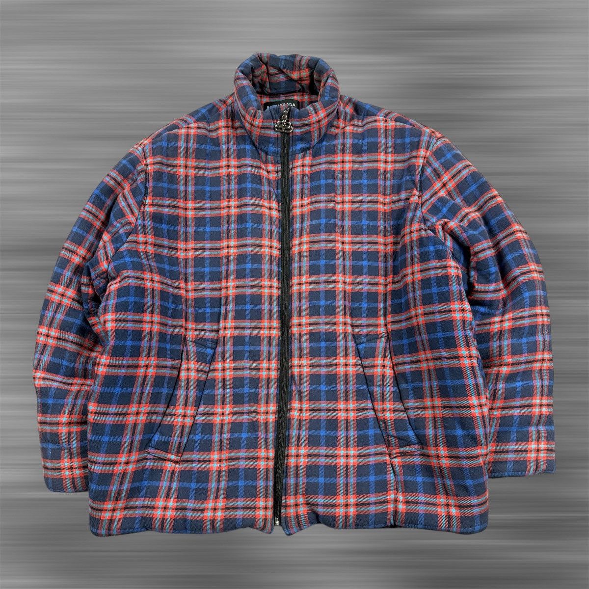 Balenciaga FW19 Padded Flannel Cocoon Jacket