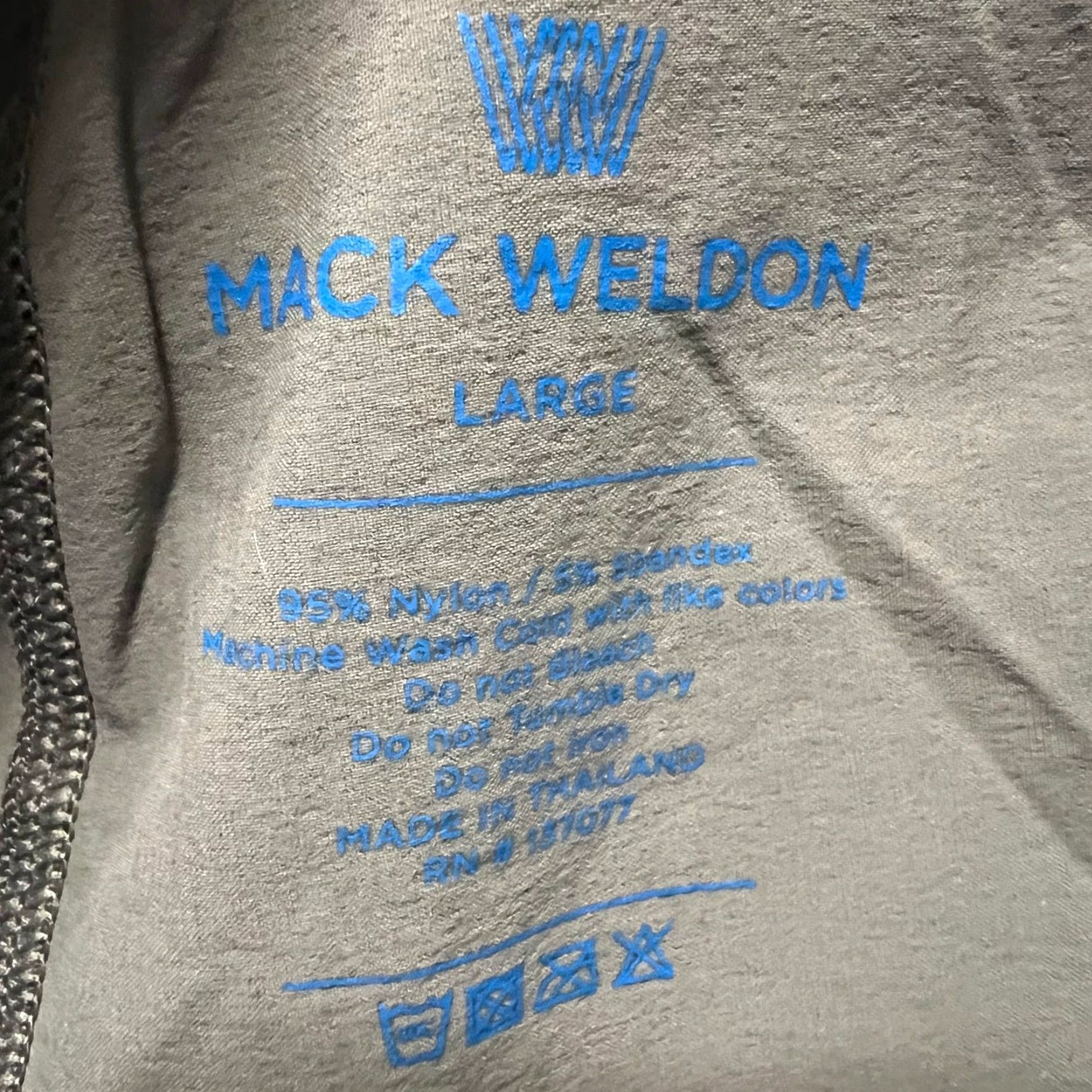 Vintage Mack Weldon Shorts Mens Large Gray Nylon Blend Quick Dry Drawstring Chino Mens Size US 33 - 3 Thumbnail