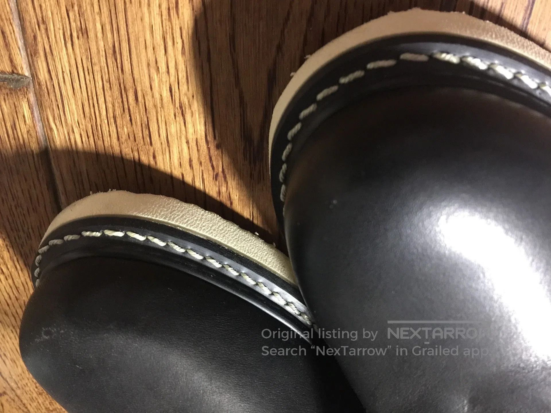 Japanese Brand Marotokool Men's Leather High-Top Martin Shoes. Size US 7 / EU 40 - 4 Thumbnail