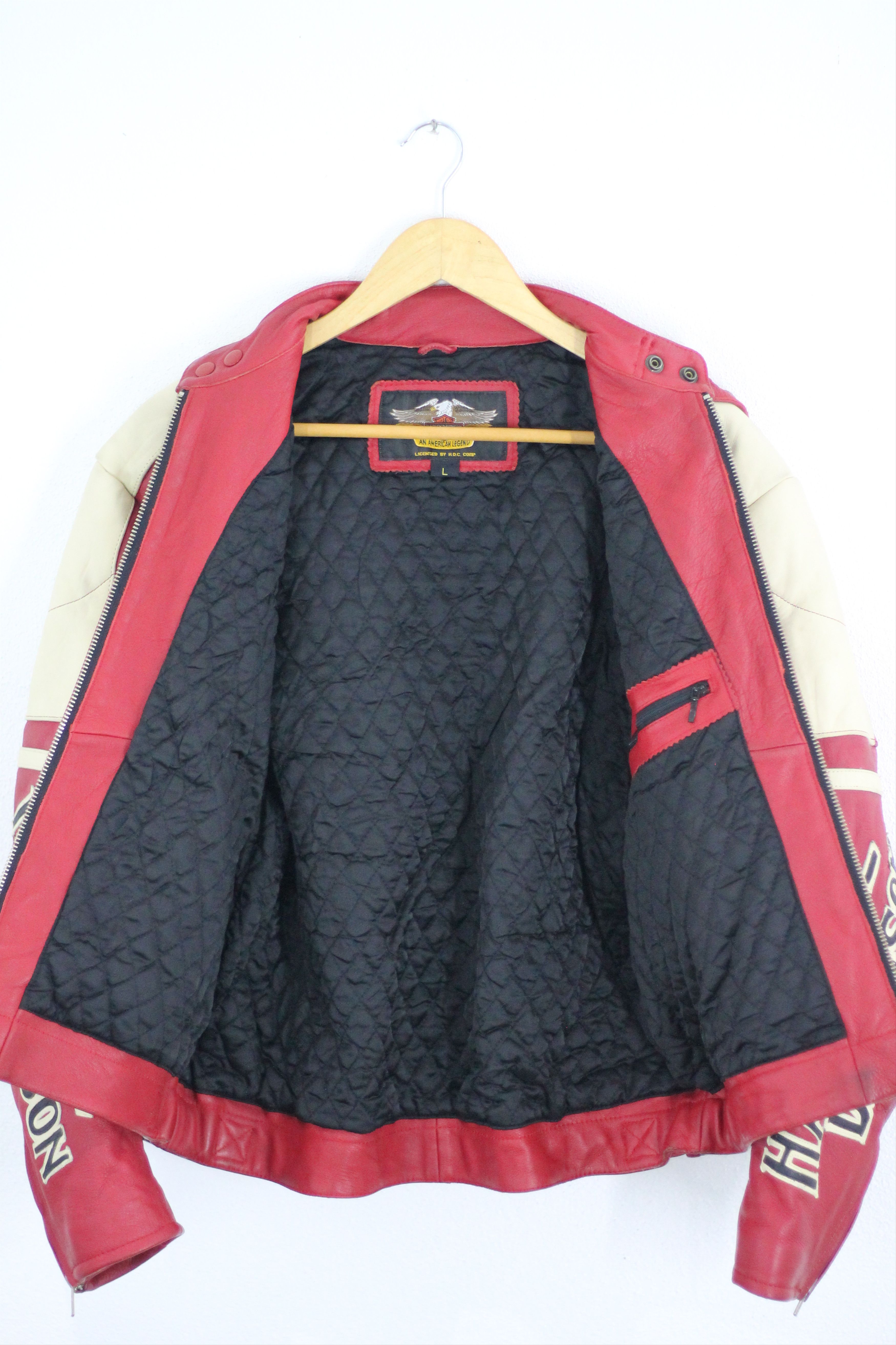 Harley Davidson × Vintage RARE! Vintage HARLEY DAVIDSON Leather Jacket. Size US L / EU 52-54 / 3 - 14 Thumbnail