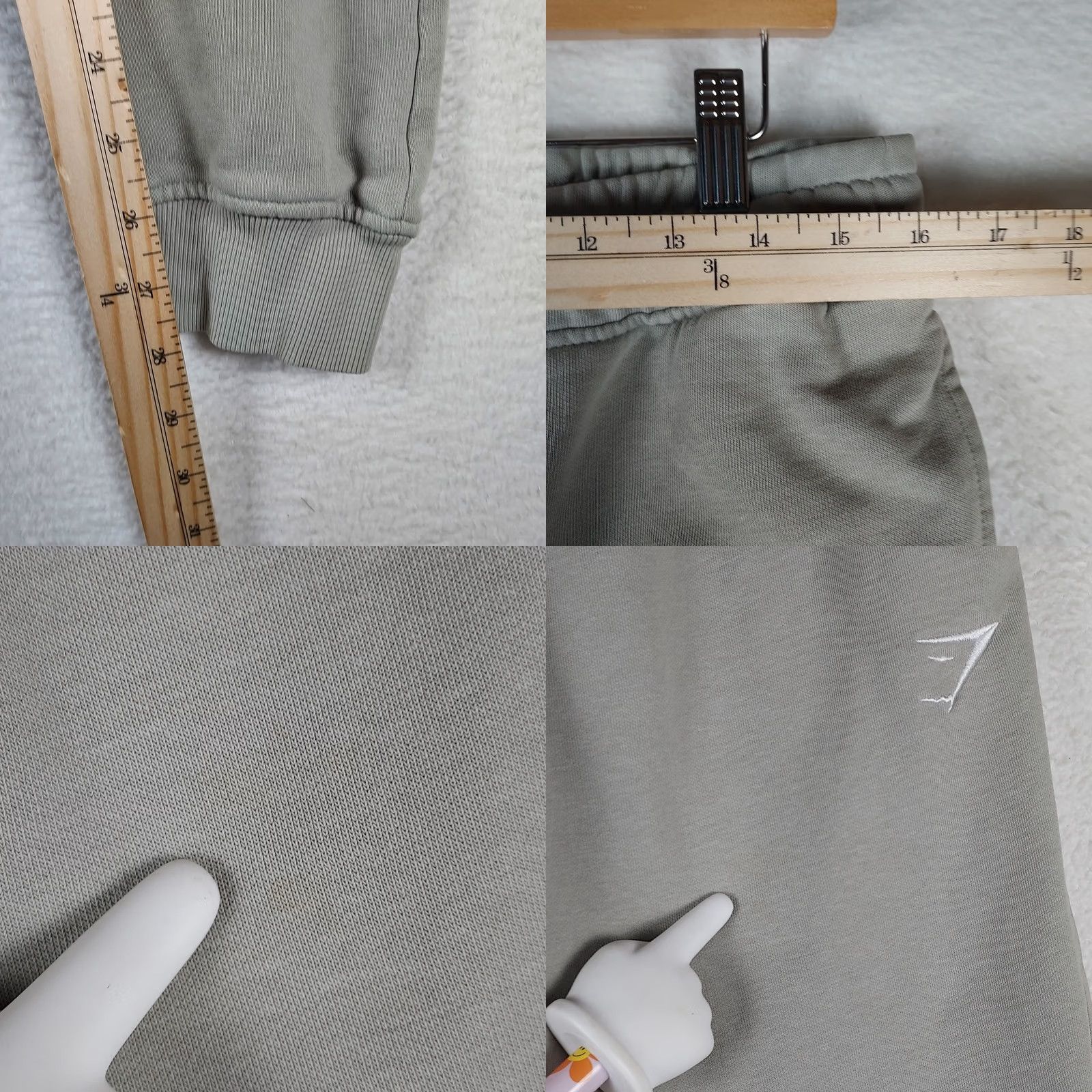 Gymshark Gymshark Men’s L Jogger Sweatpants Sage Green Fleece Lined Drawstring Size US 33 - 8 Thumbnail