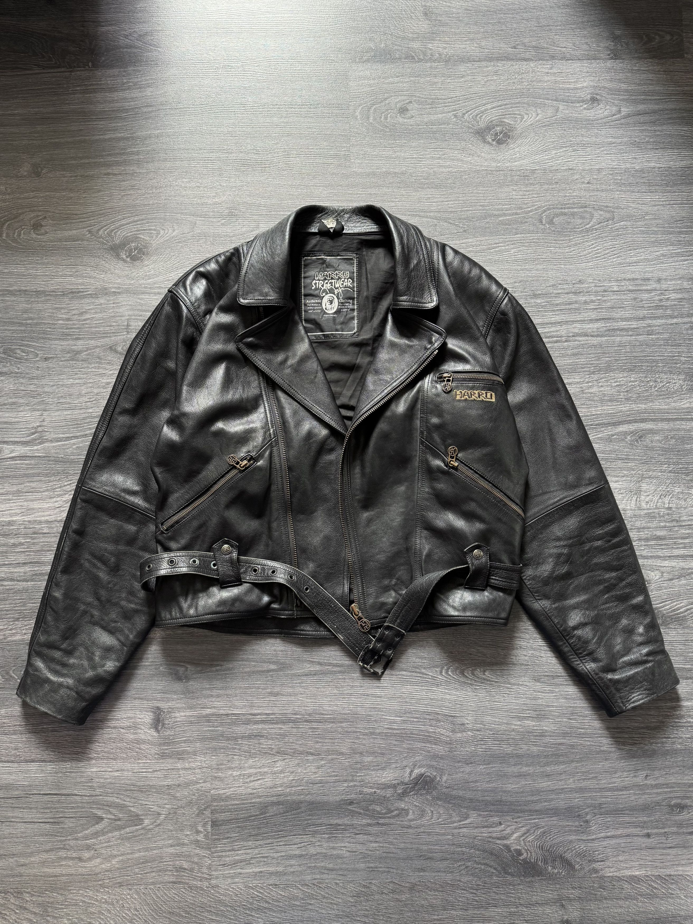 【VINTAGE】 80s〜90s riders leather jacket 80s 90s Black Leather Moto Biker Motorcycle Jacket Men's Sz
