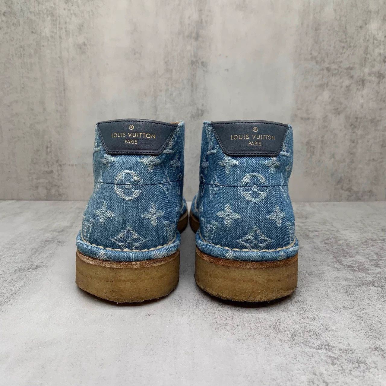 Louis Vuitton LV blue monogram all over boots 5.5US 95new Size US 5.5 / IT 35.5 - 5 Thumbnail