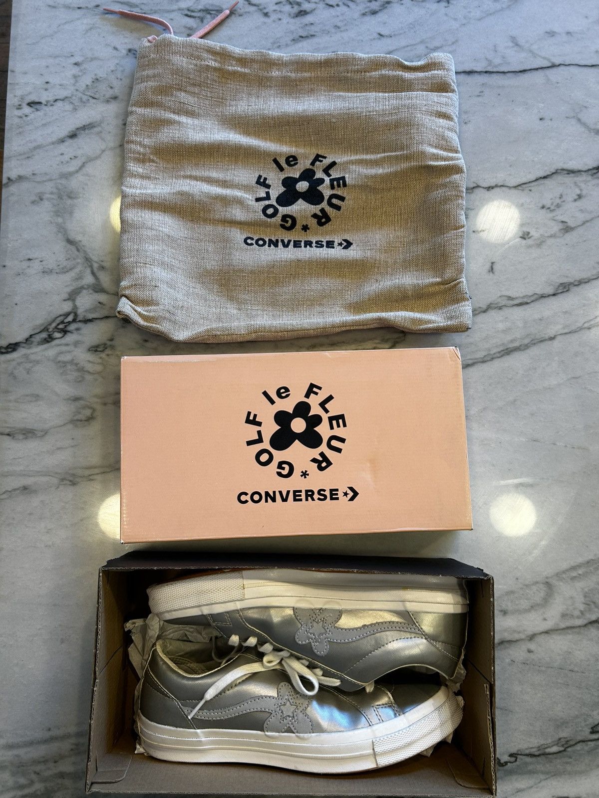 Converse × Golf Wang × Golf le Fleur Converse x Golf Le Fleur* low top Silver 3M Size US 8 / EU 41 - 3 Thumbnail