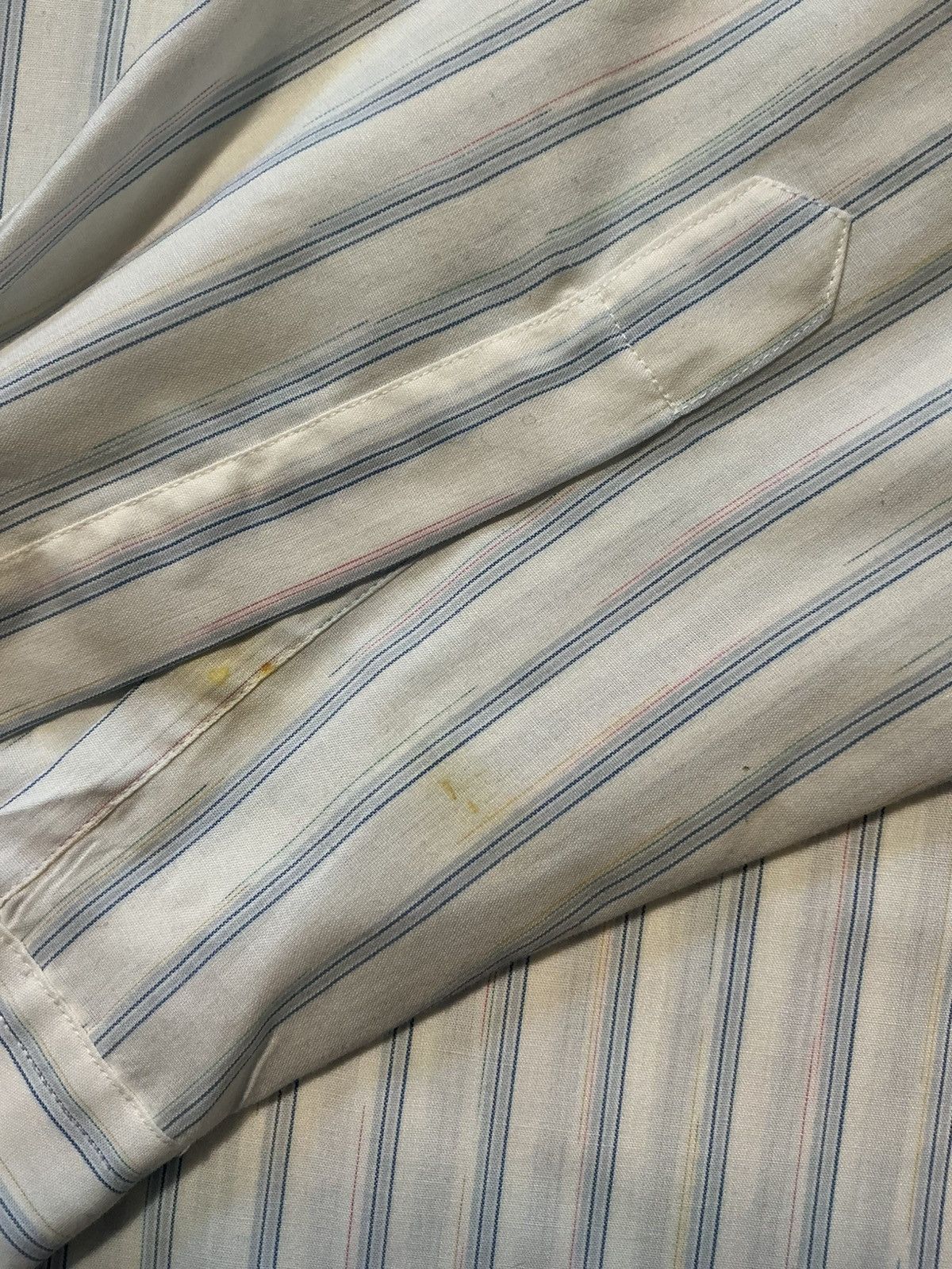 Yves Saint Laurent Vintage Yves Saint Laurent YSL Striped Button Dress Shirt Size US M / EU 48-50 / 2 - 6 Thumbnail