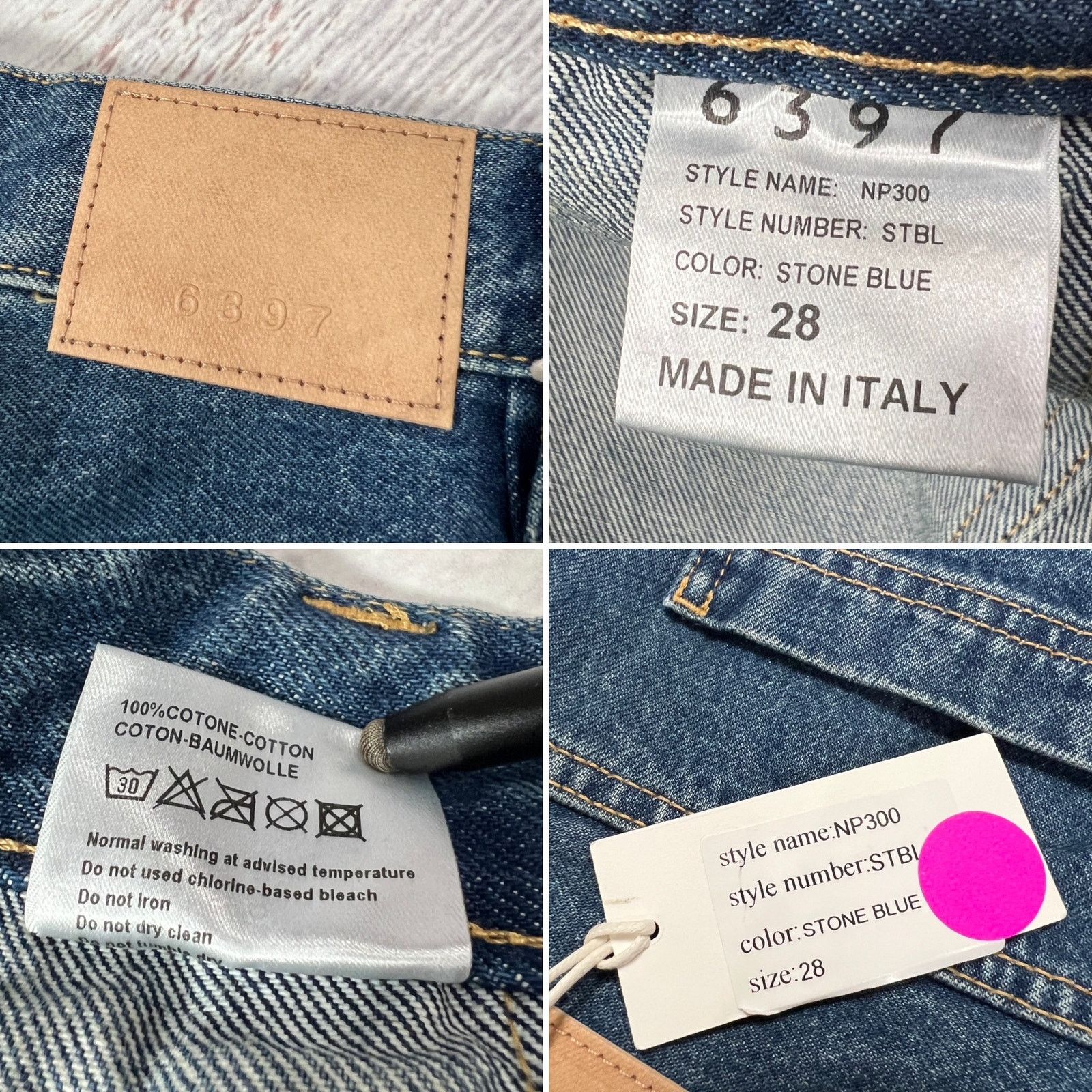 6397 6397 NP300 Patch Pocket Straight Jean Stone Blue Italy Sz 28 Size 28" / US 6 / IT 42 - 3 Thumbnail