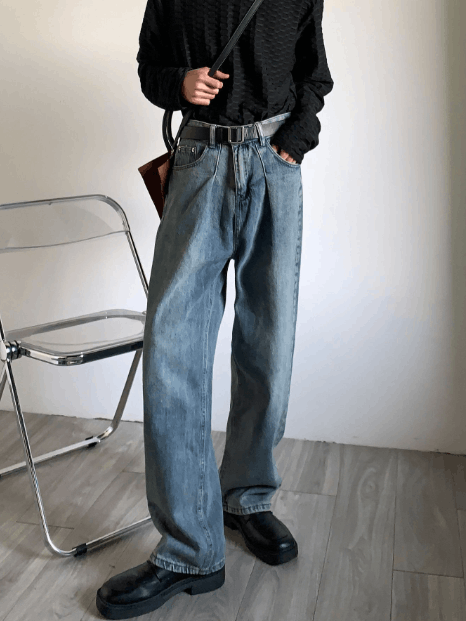 Japanese Brand × Vintage American retro wide-leg loose all-match straight jeans Size US 32 / EU 48 - 2 Thumbnail