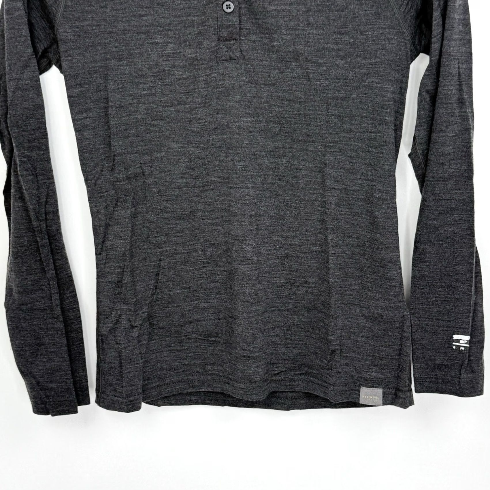 Vintage Meriwool Base Layer Womens Small Gray Henley Long Sleeve 190g Size S / US 4 / IT 40 - 7 Thumbnail