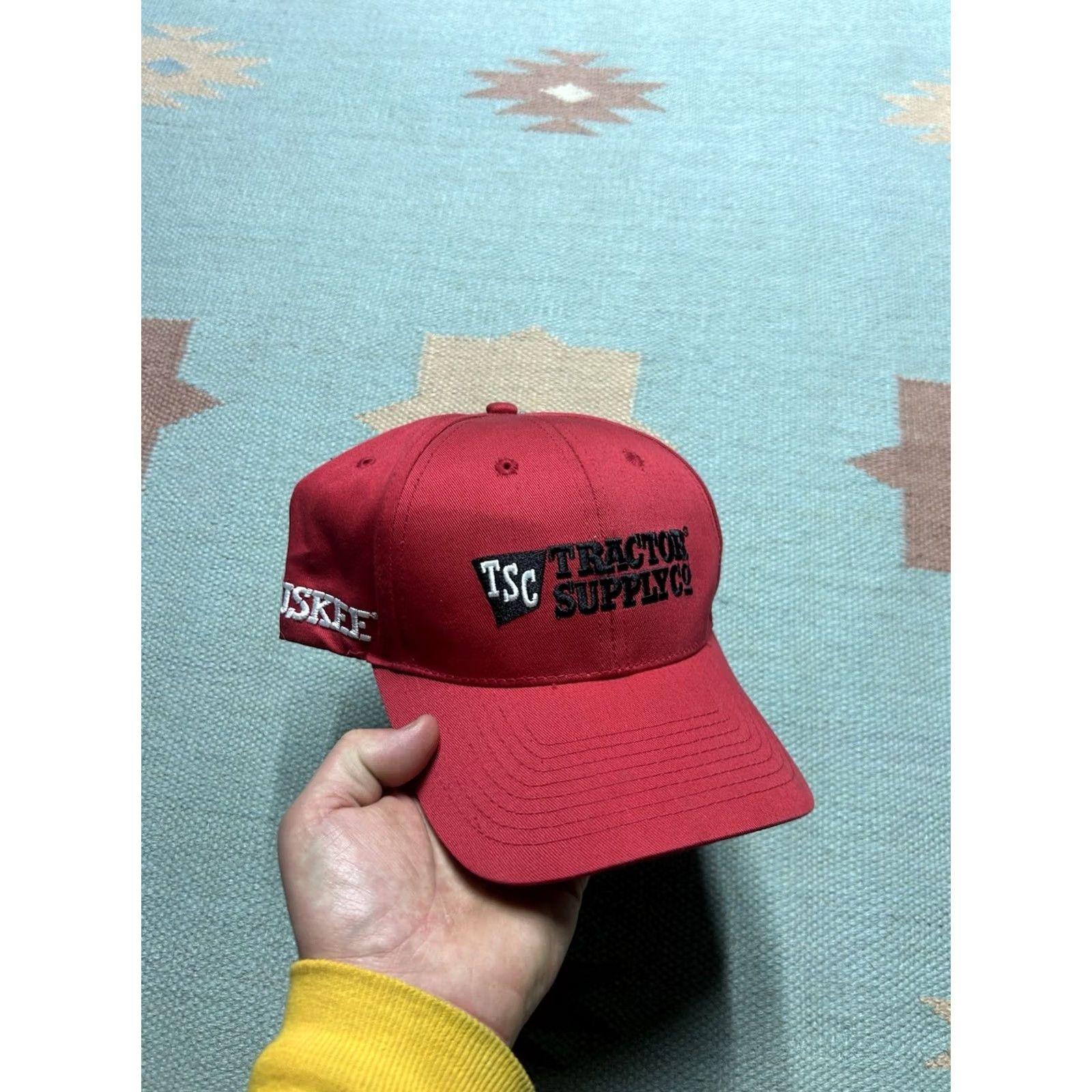 Vintage Tractor Supply Co strapback hat cap Huskee Cub Cadet farm red adjustable TSC Men Size Adjustable Hat Size ONE SIZE - 2 Thumbnail