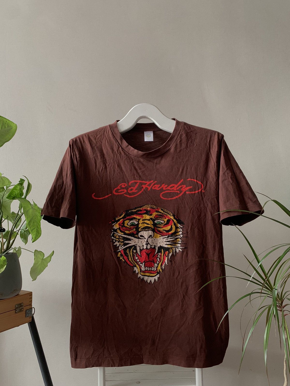 Hysteric Glamour Ed Hardy vintage Y2K Rhinestone Tiger Printed t shirt Size US M / EU 48-50 / 2 - 1 Thumbnail