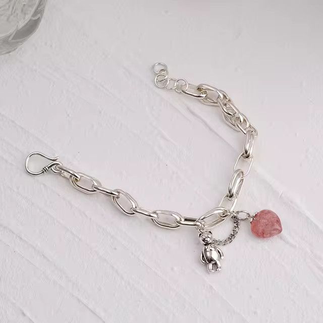 Jewelry Sweet Cute Bear Tassel Strawberry Bracelets Size ONE SIZE - 5 Thumbnail