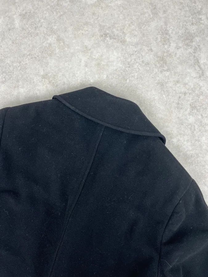 Giorgio Armani 1990s Giorgio Armani Black Buttoned Wool & Silk Trench Coat Size US M / EU 48-50 / 2 - 7 Thumbnail
