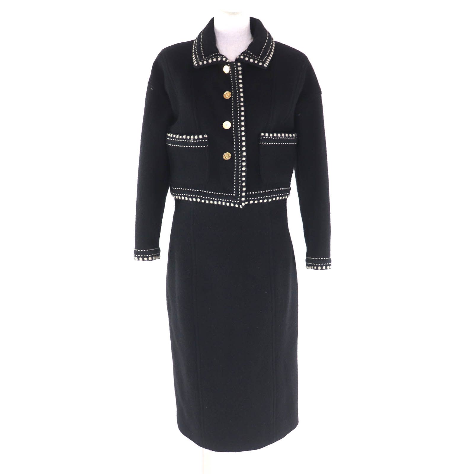 Chanel Chanel CHANEL Wool Silk 2piece Set Textile Suits DUTY FREE for USA Size ONE SIZE - 1 Thumbnail