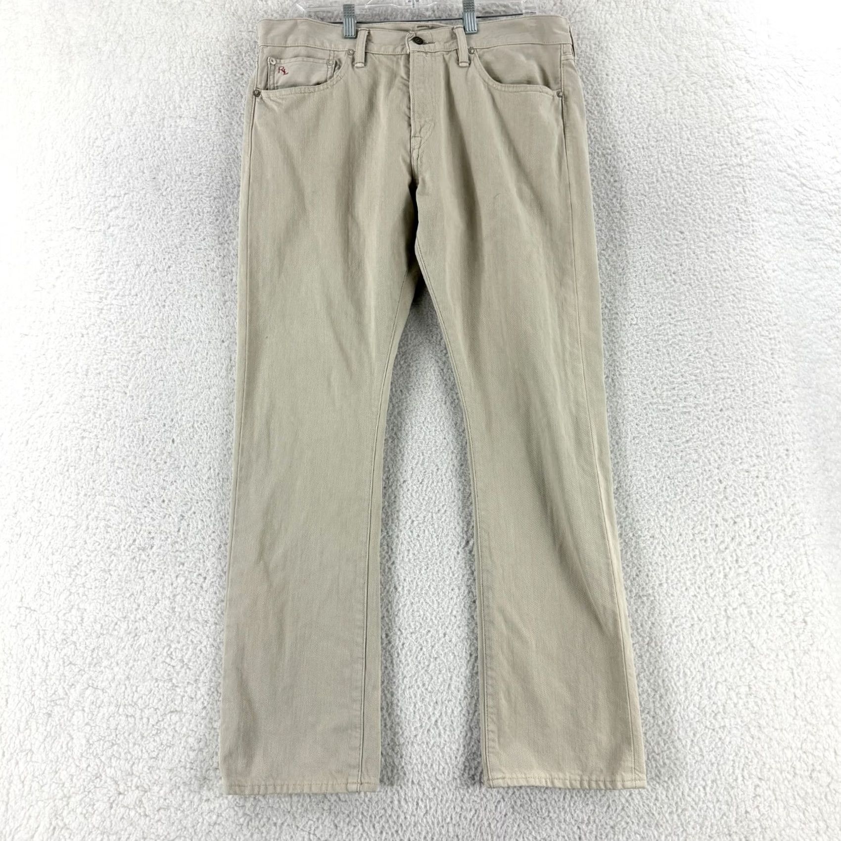 Polo Ralph Lauren Polo Ralph Lauren Jeans Men Beige Denim Slim Straight 34x30 Vintage Casual 90s Logo Preppy Size US S / EU 44-46 / 1 - 2 Thumbnail