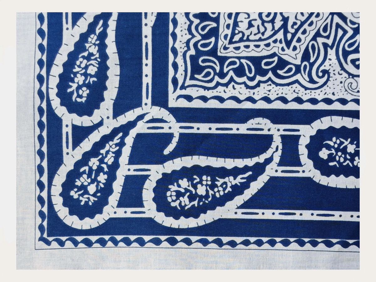 Polo Ralph Lauren INDIGO Printed Bandana COTTON Green Scarf handkerchief Size ONE SIZE - 11 Thumbnail