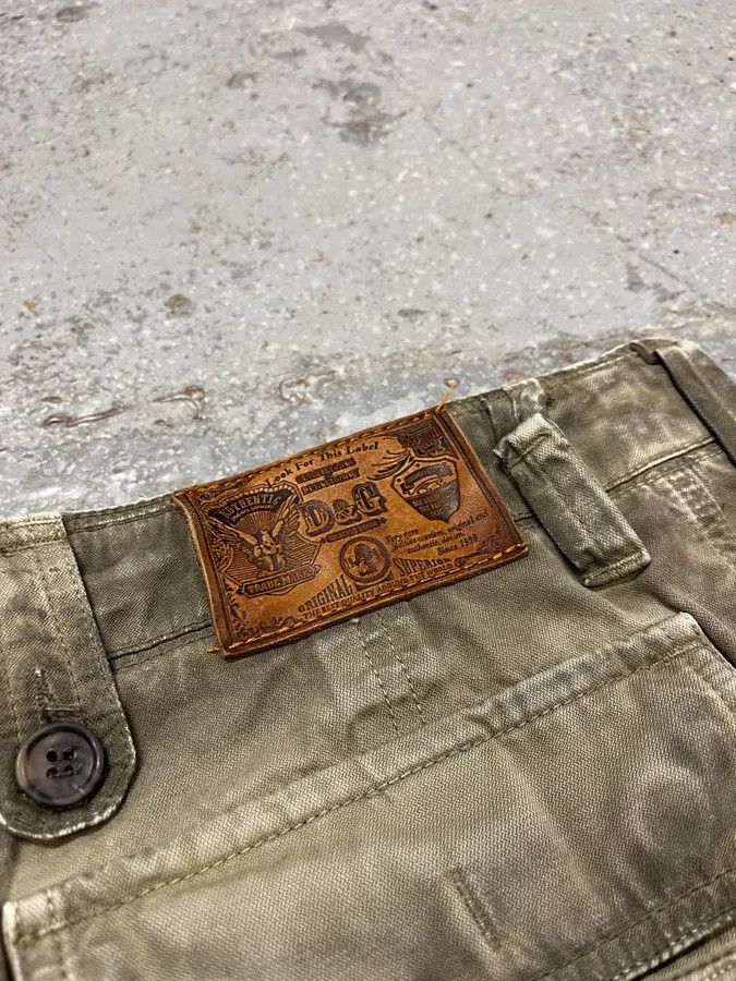 Dolce & Gabbana × Vintage 2000s Dolce & Gabbana Olive Eroded Cargo Pants Size US 32 / EU 48 - 11 Thumbnail