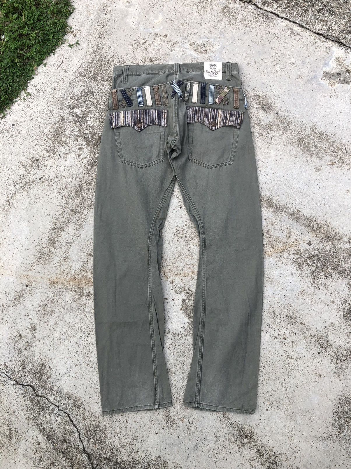 Japanese Brand DOUBLE WAIST GREEN ARMY PANT BY DOMINATE Size US 30 / EU 46 - 5 Thumbnail