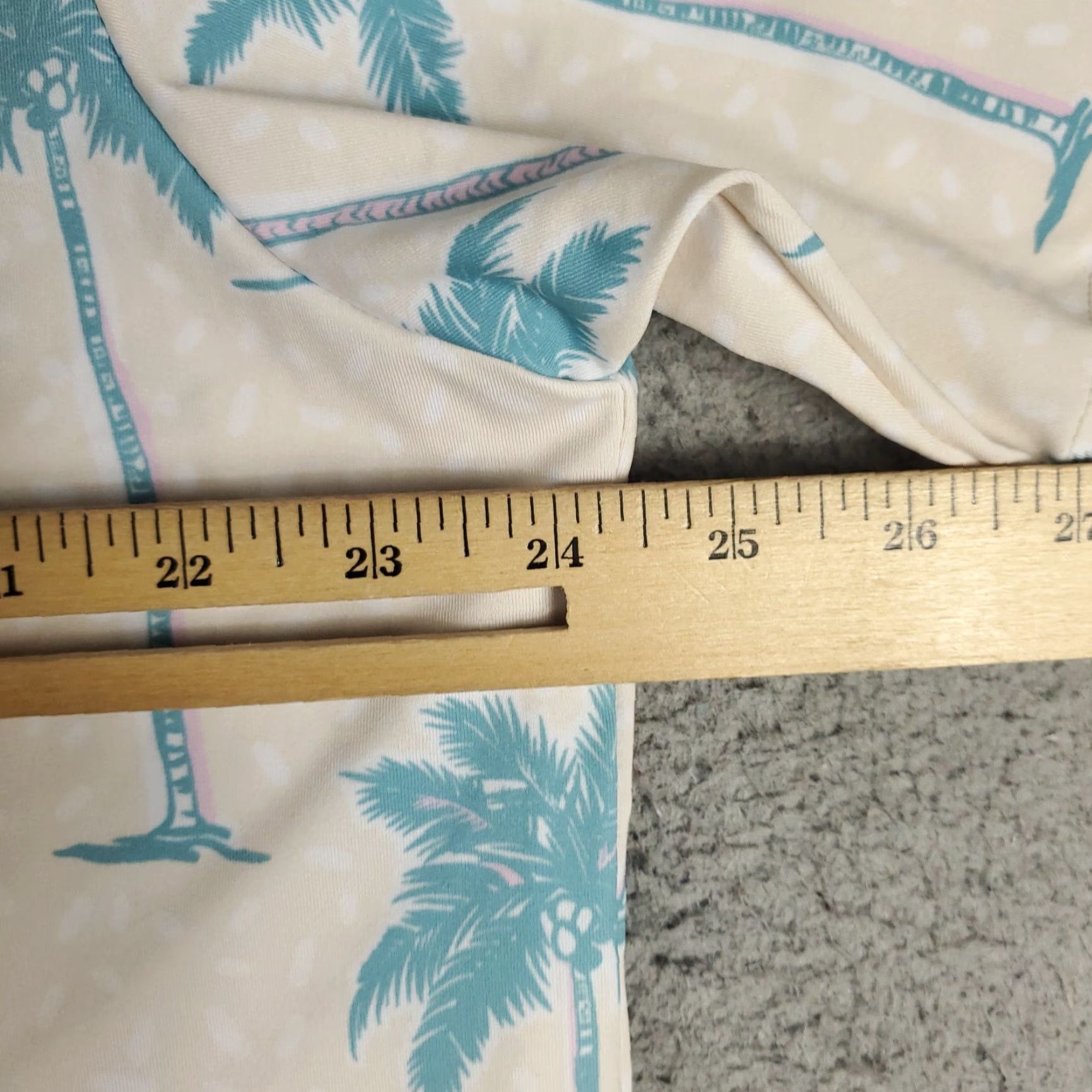 Vintage Bad Birdie Polo Shirt Mens 2XL Ivory Blue Palm Tree Print Short Sleeve Golf Polo Shirt Size US XXL / EU 58 / 5 - 6 Thumbnail