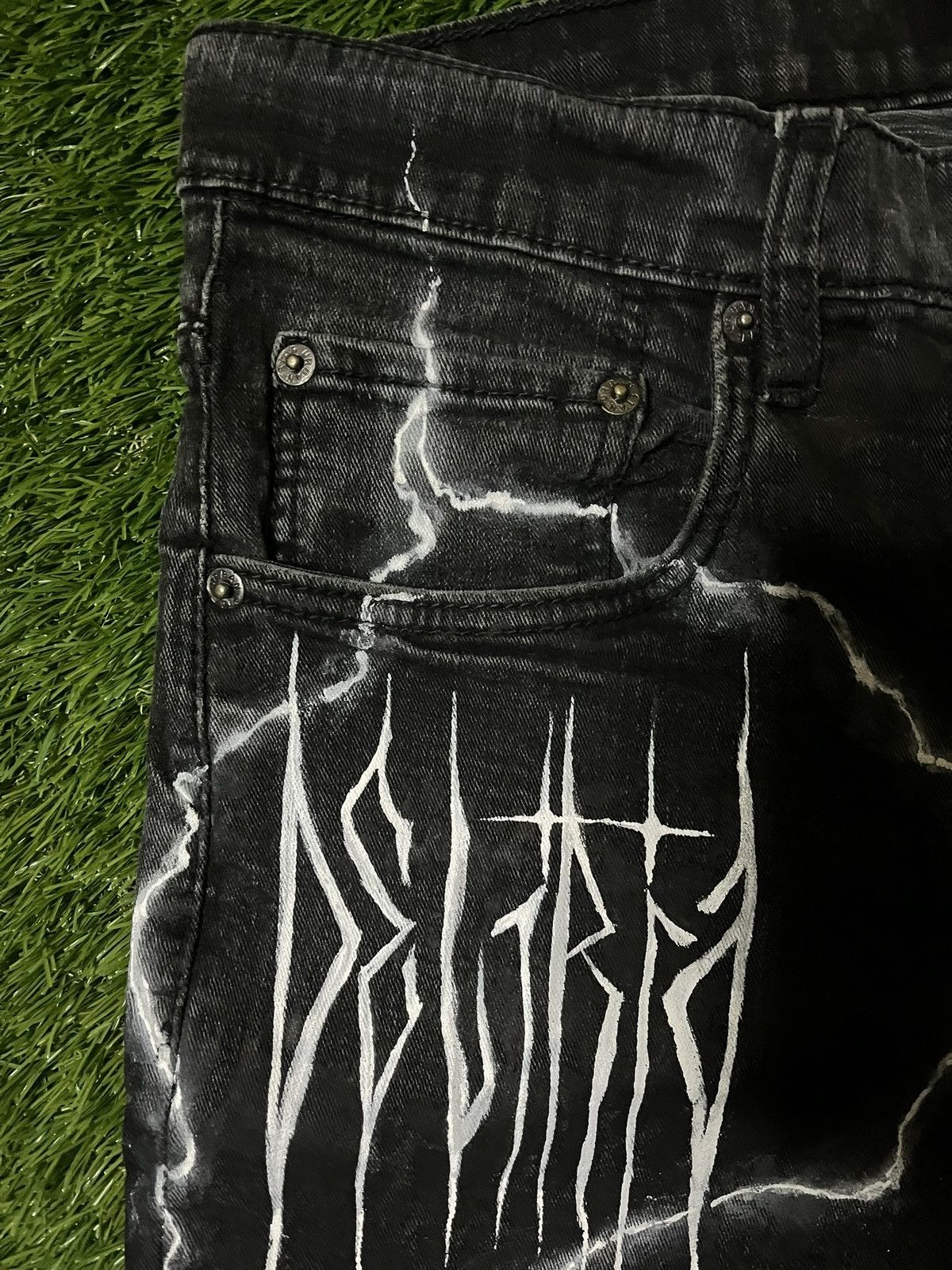 Other Custom Painted Deliriaisdead Jeans 1of1 Y2K Size US 34 / EU 50 - 4 Thumbnail