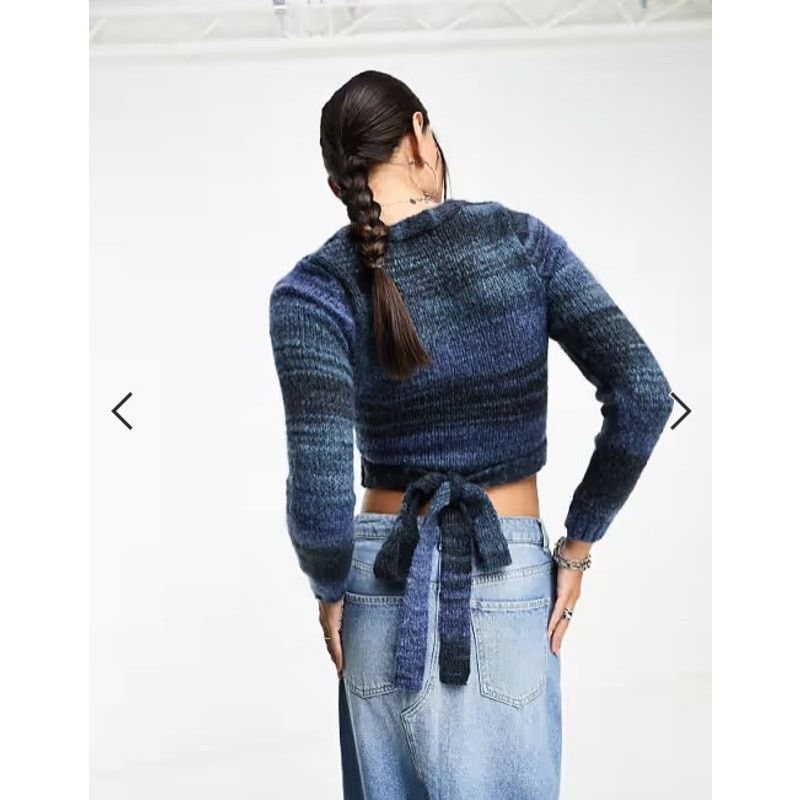 Cotton On Cotton On Green Space Mohair Knit Pullover Crop Cardigan Size XS / US 0-2 / IT 36-38 - 5 Thumbnail