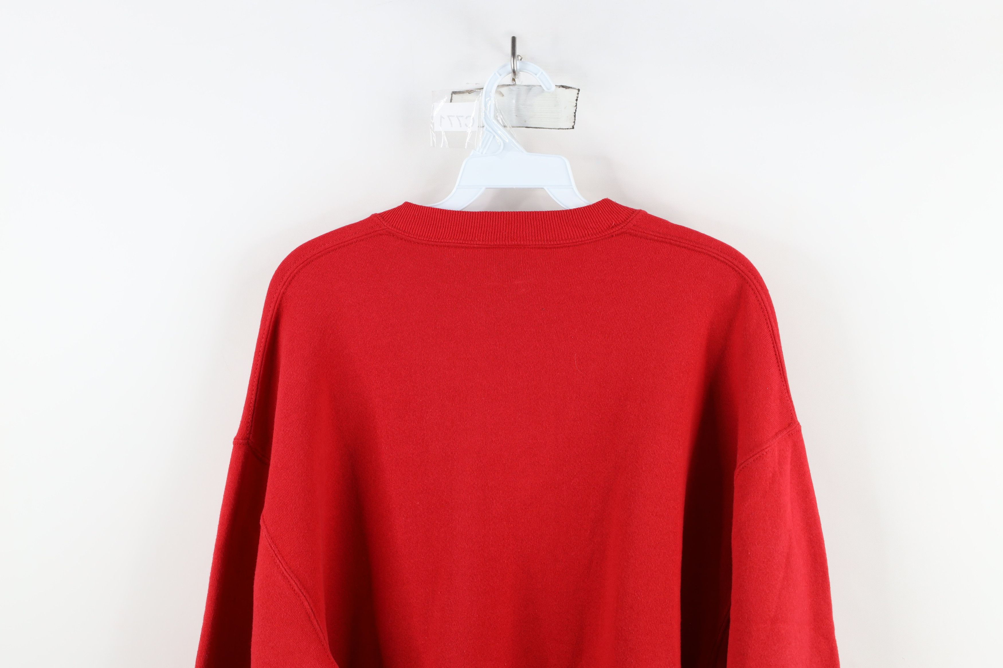 Vintage Vintage 90s Streetwear Puppy Dog Nature Sweatshirt Red USA Size L / US 10 / IT 46 - 12 Thumbnail
