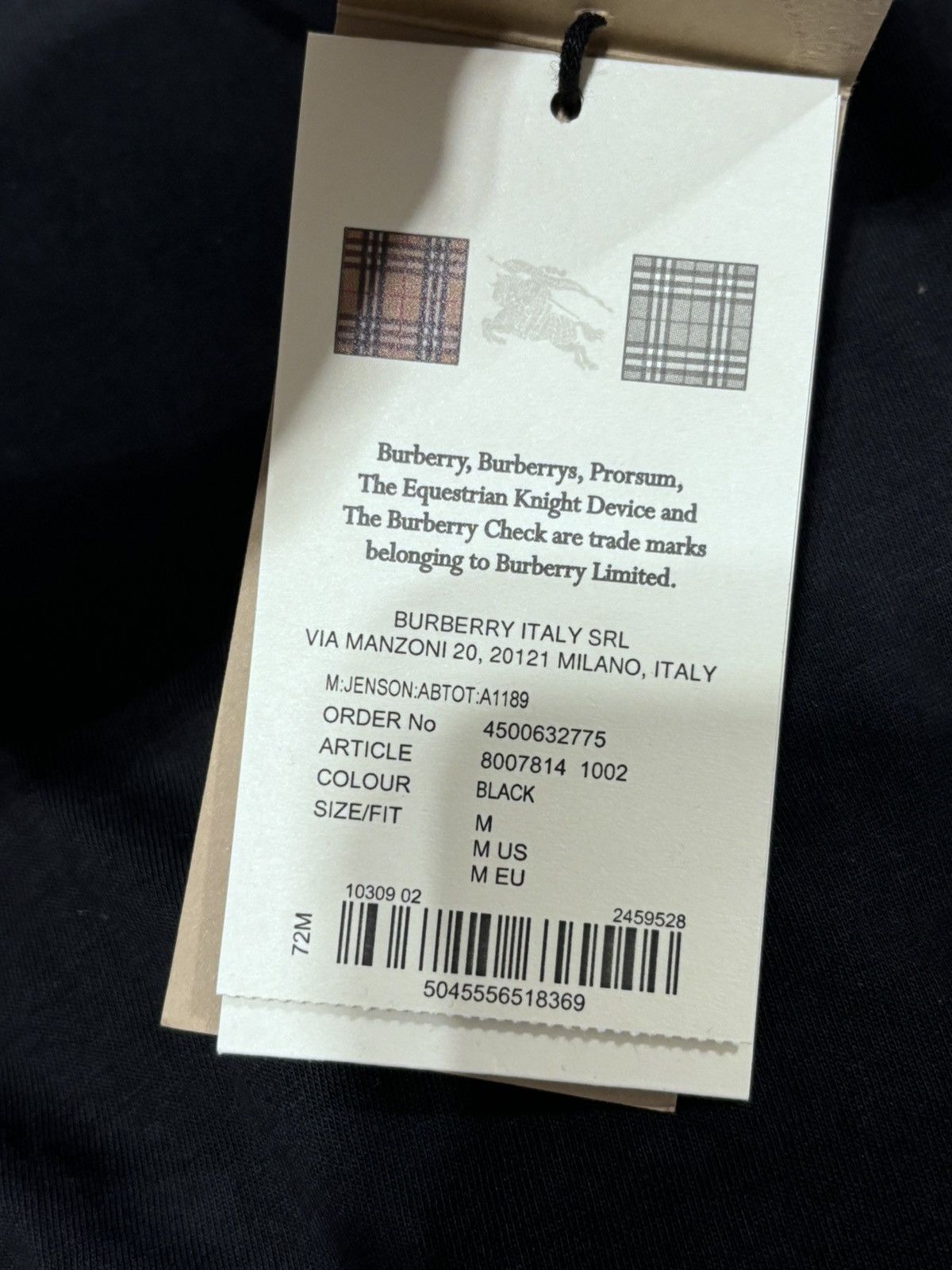 Burberry BURBERRY London, England Black Tee Size US L / EU 52-54 / 3 - 11 Thumbnail