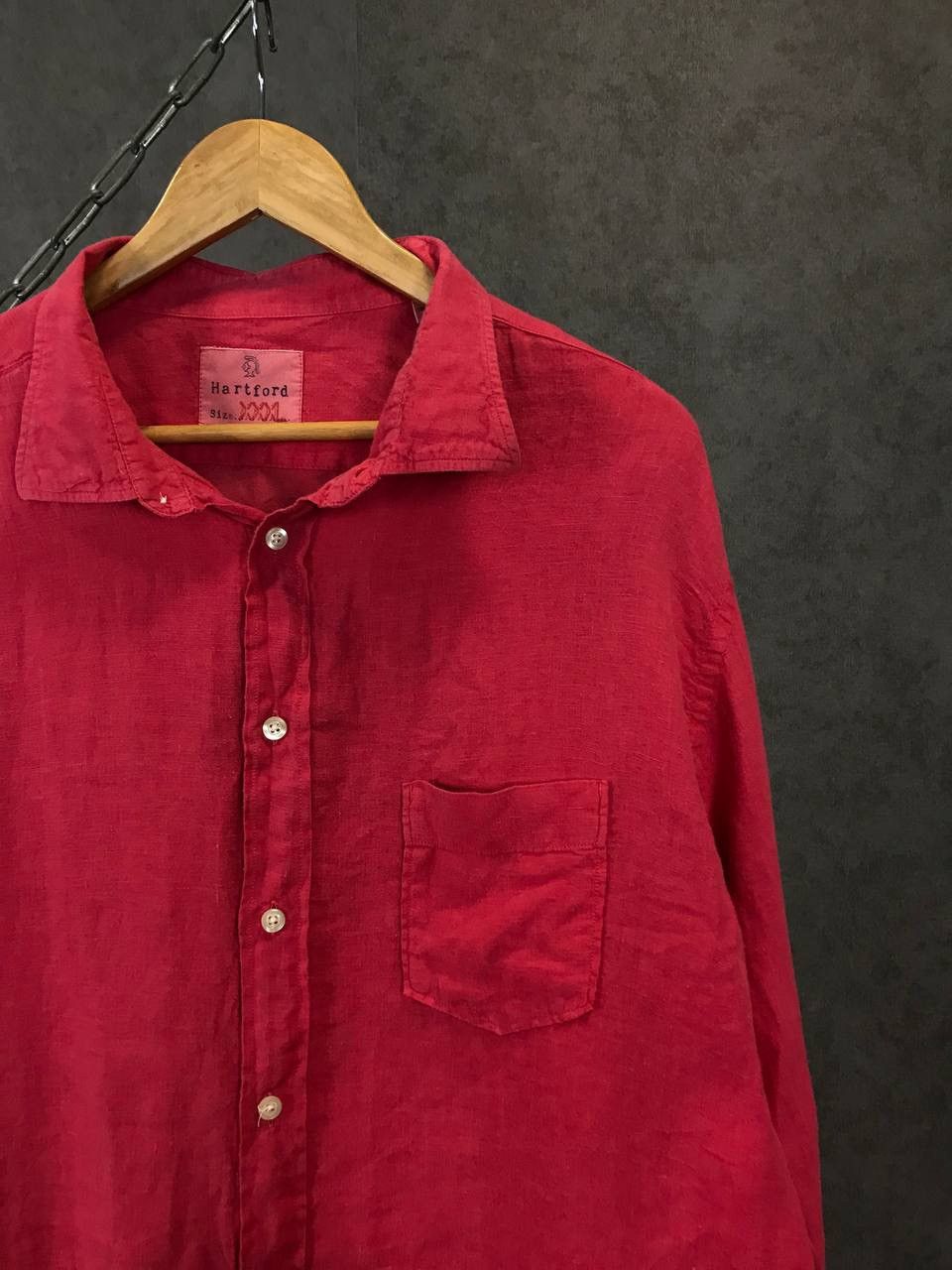 Designer Hartford luxury designer linen shirt Size US XXL / EU 58 / 5 - 2 Thumbnail