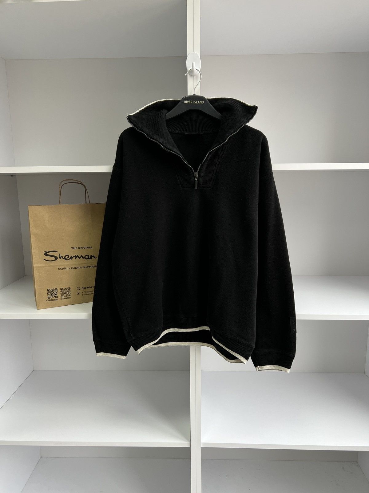 Carlo Colucci × Vintage Vintage Carlo Colucci 1/4 Zip Pullover Sweater Size US L / EU 52-54 / 3 - 1 Thumbnail