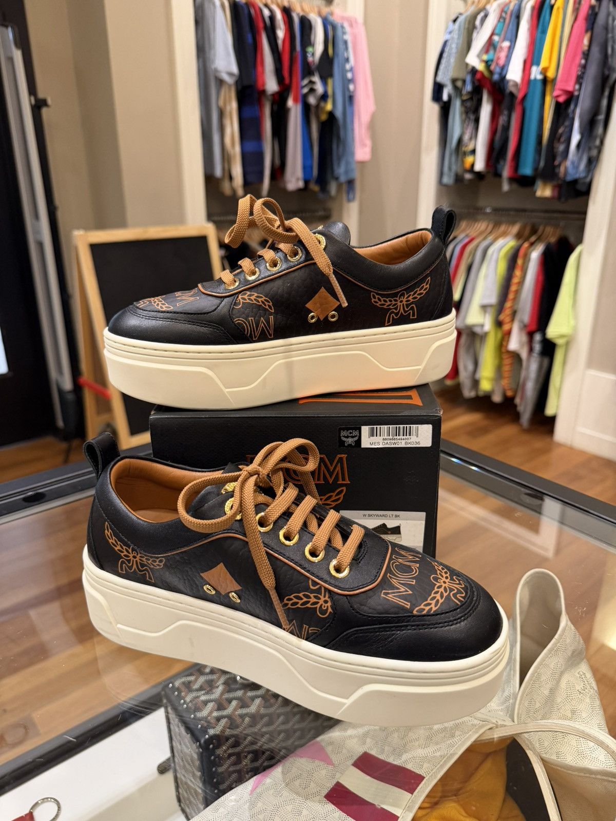 MCM MCM Skyward Platform Leather Sneaker Size US 6 / IT 36 - 2 Thumbnail