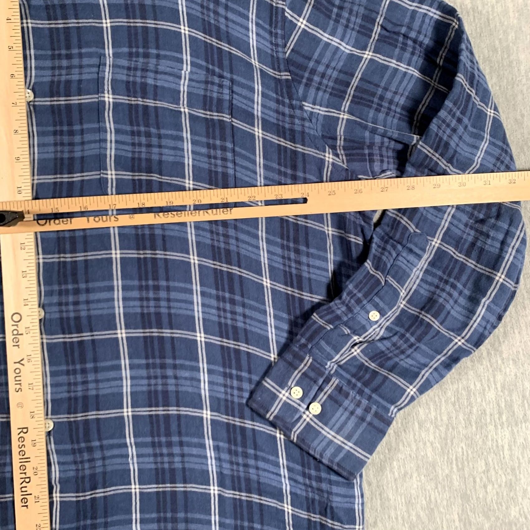 Peter Millar Peter Millar Shirt Mens 2XL Blue Plaid Long Sleeve Button Front Cotton Casual Size US XXL / EU 58 / 5 - 7 Thumbnail