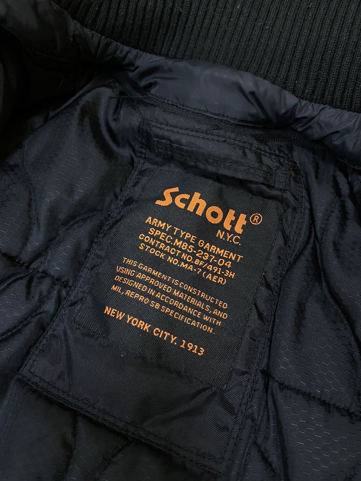 Schott Vintage Schott NYC Mens Black Wool Army Jacket Size S Size US S / EU 44-46 / 1 - 13 Thumbnail