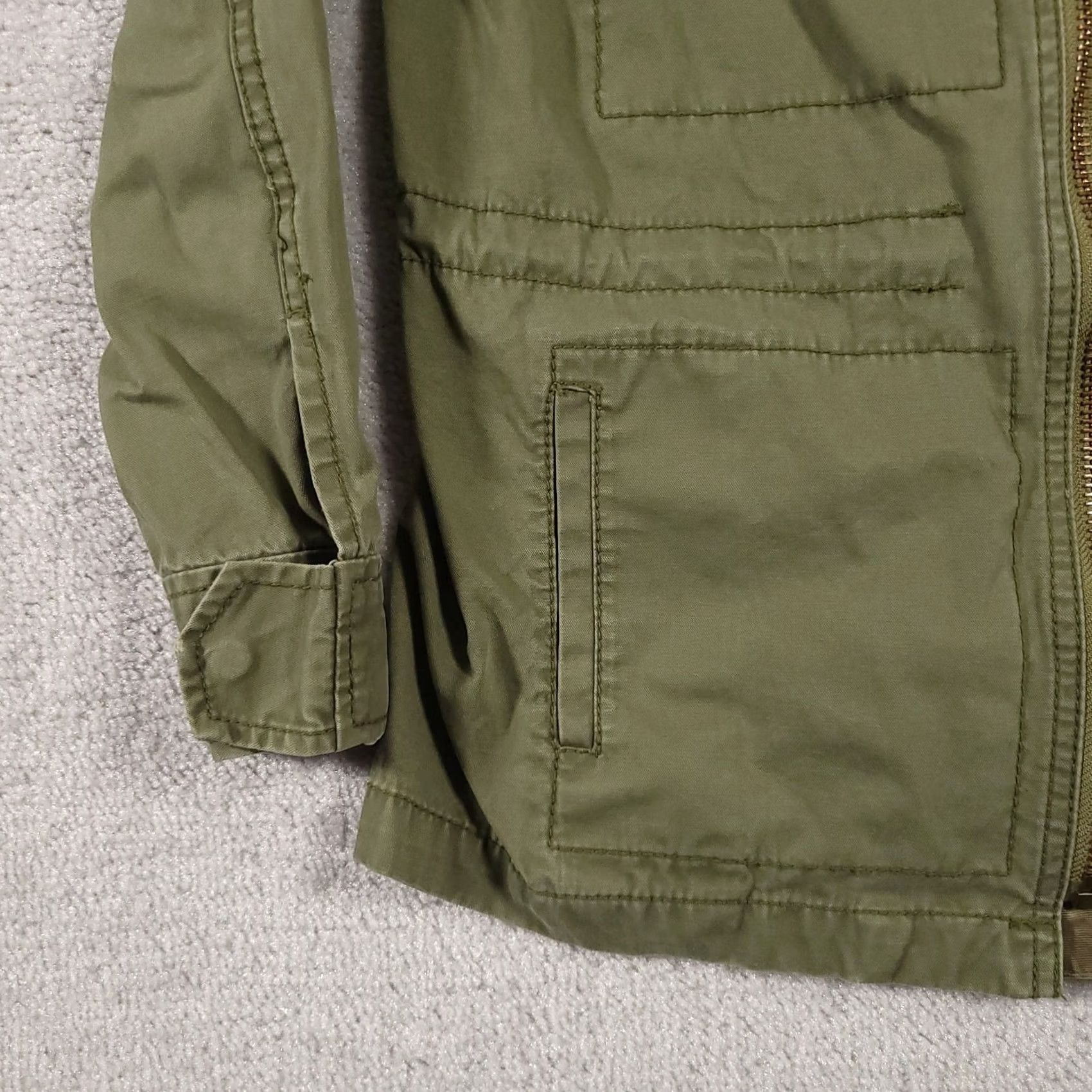 Madewell VINTAGE is not applicable. Original title contains "Madewell Passage Jacket Women’s XS Green Utility Full Zip Pockets Mock Neck" Size XS / US 0-2 / IT 36-38 - 4 Thumbnail