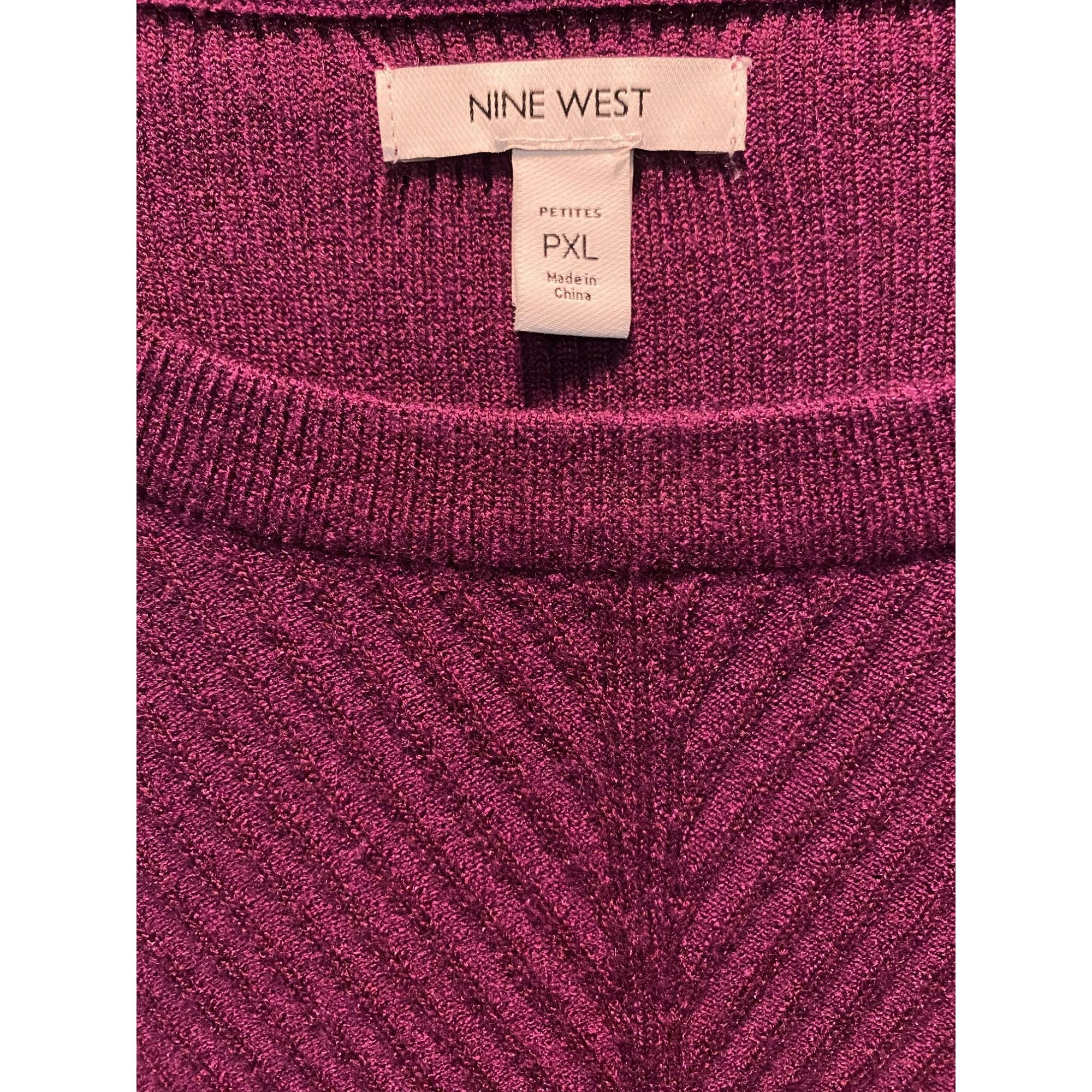 Nine West Nine West PXL XLP Petite Magenta Fuchsia Pink Long Sleeve Kn Size XL / US 12-14 / IT 48-50 - 2 Thumbnail